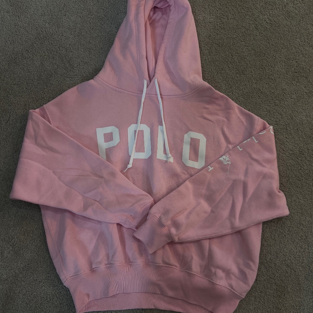 Pink polo Ralph Lauren hoodie